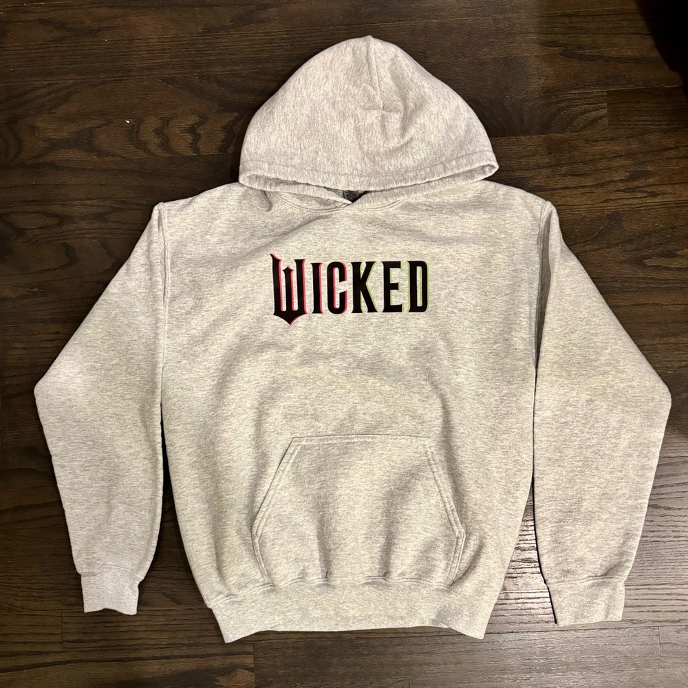 Wicked Graphic Hooded Sweatshirt - Light Gray- Medium